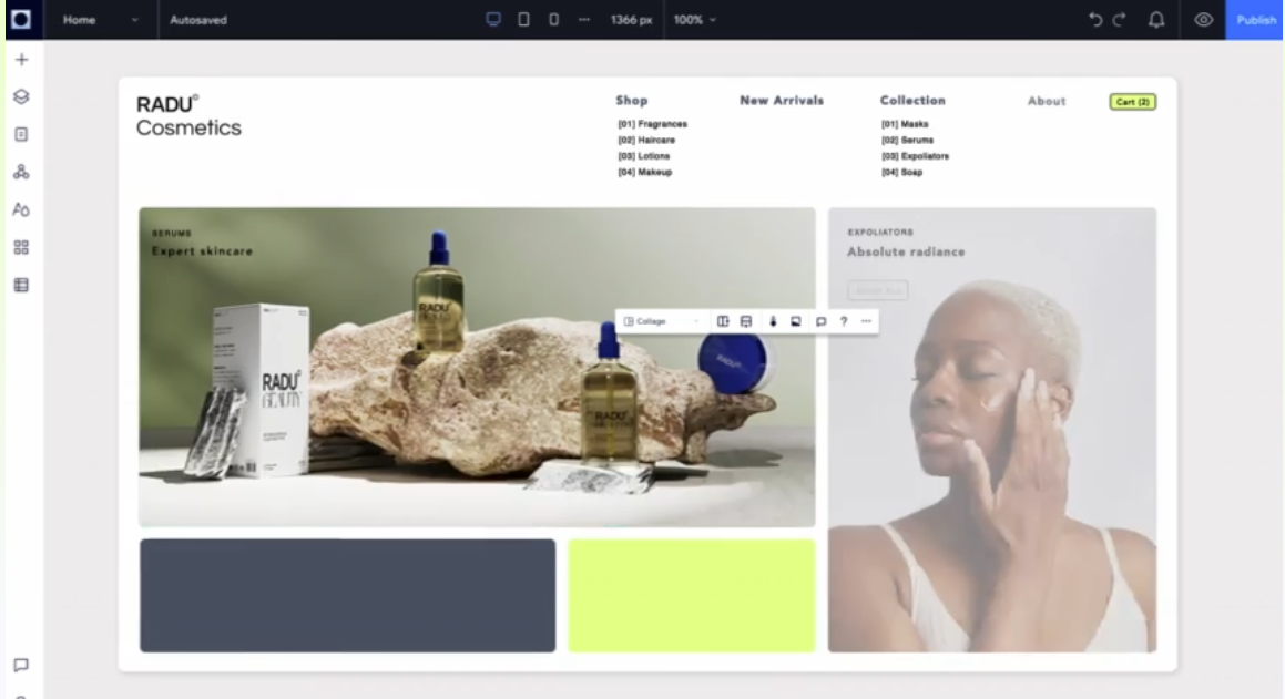 screenshot of Wix Studio